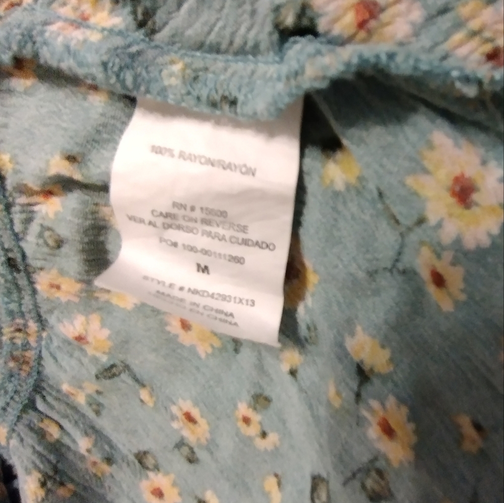 Rewind Floral Blue Maxi Dress Ruffles Bohemian Medium Summer Feminine - Picture 5 of 6